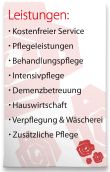 Unsere Pflegeleistungen im Überblick, klicken für mehr Informationen